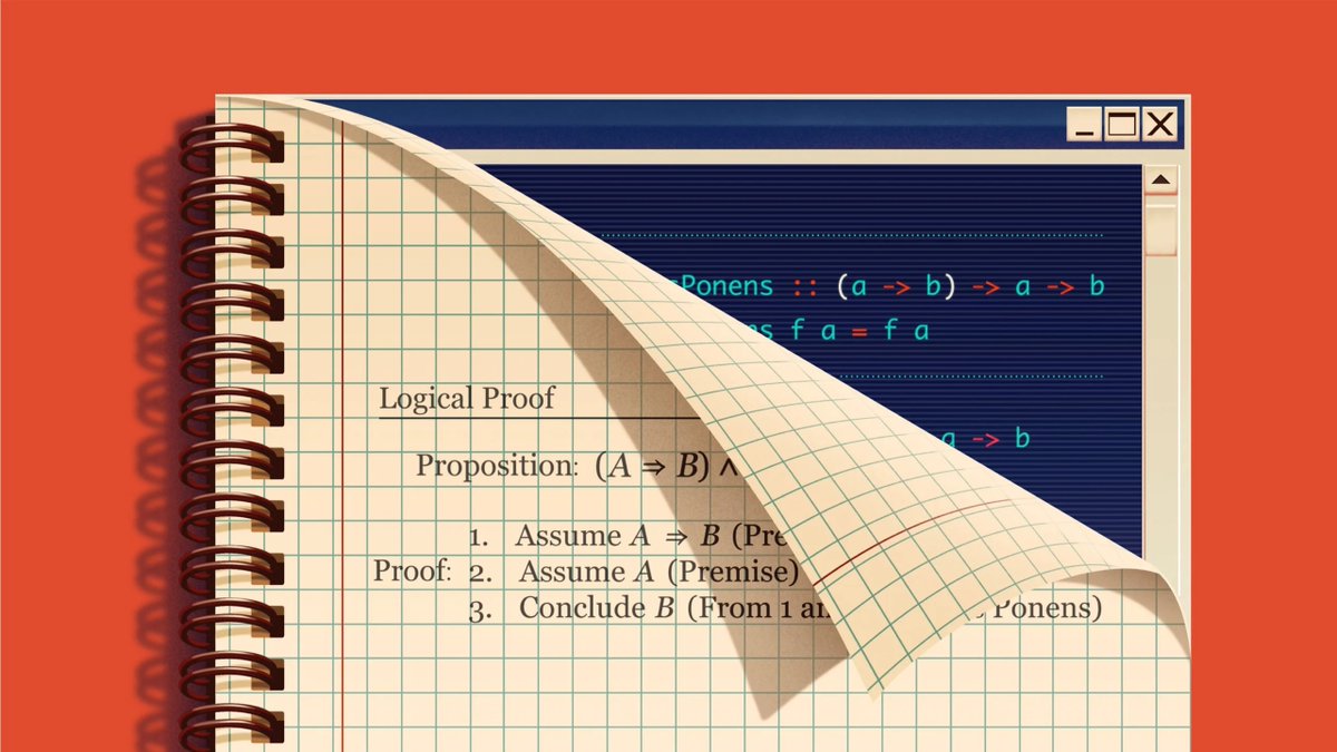 QuantaMagazine's tweet image. The Curry-Howard correspondence establishes a link between mathematical proofs and computer programs. Here’s how it works: quantamagazine.org/the-deep-link-…