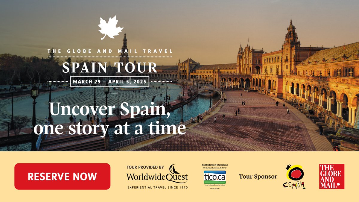 The Globe invites you to join us on The Globe Spain Tour for an 8-day adventure from March 29 to April 5. Spend 2 days in Madrid before traveling to the stunning Andalucia cities of Seville and Granada. To reserve your tour visit GlobeSpainTour.com or call 1-888-229-2302