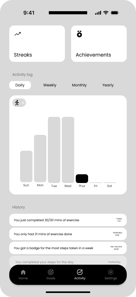 notfromearth06's tweet photo. Here is a minimalist wellness app designed to encourage positive daily habits for mental well being using the achromatic color palette as i kickstart my internship journey with HNG12 as a product designer.
I'm particularly excited about HNG Hire.
https://t.co/UjDN3HojZM https://t.co/gsQkyXO9NE