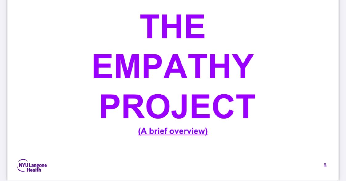 Nadia Ovchinsky, MD, MBA, FAASLD (@dr_novchinsky) on Twitter photo <a href="/DrLaPook/">Jonathan LaPook, M.D</a> sharing the story of #Empathy Project <a href="/nyulangone/">NYU Langone Health</a> <a href="/nyugrossman/">NYU Grossman School of Medicine</a>
#EmpathyMatters
🔆Engaged curiosity
🔆Active listening
🔆Perspective getting
🔆Self-awareness
#InspiredMD2025 <a href="/DrLaPook/">Jonathan LaPook, M.D</a> sharing the story of #Empathy Project <a href="/nyulangone/">NYU Langone Health</a> <a href="/nyugrossman/">NYU Grossman School of Medicine</a>
#EmpathyMatters
🔆Engaged curiosity
🔆Active listening
🔆Perspective getting
🔆Self-awareness
#InspiredMD2025