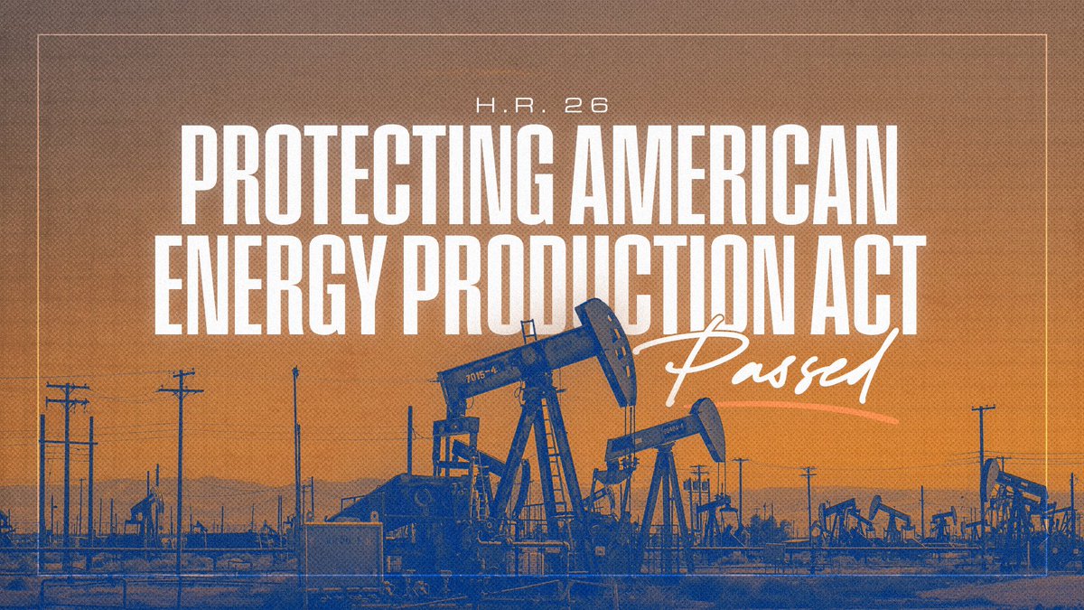 HouseGOP's tweet image. House Republicans are working to unleash America’s energy potential, utilize our resources to restore America’s energy dominance, and ultimately lower energy costs for Americans. 

Congratulations to @RepPfluger on the passage of his bill.
