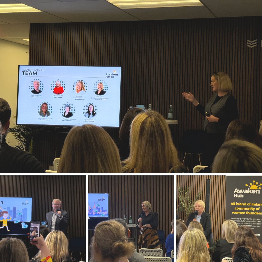 genemurphy's tweet photo. Over the past 2 days in New York it was amazing to see not only the impact of the @AwakenAngelsHQ fund in action but also the amazing quality of Female Founders from the Island of Ireland present literally life changing companies @UKinNewYork Consulate event, then @bankofireland Hub I NYC with the angel investor masterclass and finally this morning @IrelandinNY for a final send off! 

It was also an absolute bonus to catch up with the power houses that are @MMaryMcKenna and @johnatwhop! 

Make sure to click here to connect with these founders as every connection helps https://t.co/zgJ3ZW8rfw