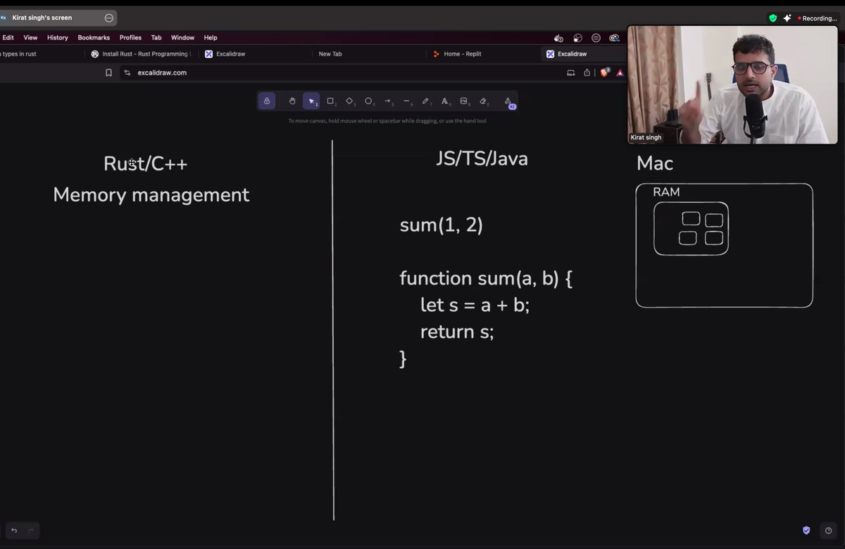 yntpdotme's tweet image. 🍀 𝗟𝗲𝘁&apos;𝘀 𝗚𝗲𝘁 𝗥𝘂𝘀𝘁𝘆 𝘄𝗶𝘁𝗵 𝗥𝘂𝘀𝘁 🦀

@100xDevs Web-3 Cohort 🔥📈

𝗪𝗲𝗲𝗸 𝟮𝟲:  Rust Begins

This week, we kicked off our Rust journey with @kirat_tw! 🚀

(A thread 🧵)….
#100xDevs #opentoconnect #rust #web3
