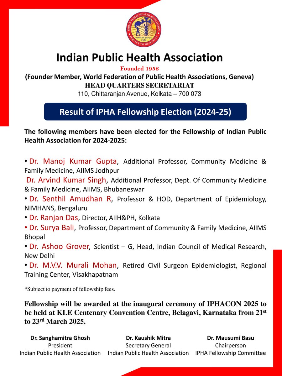 Another long awaited milestone in my public health journey - Fellow of Indian Association of Public Health !