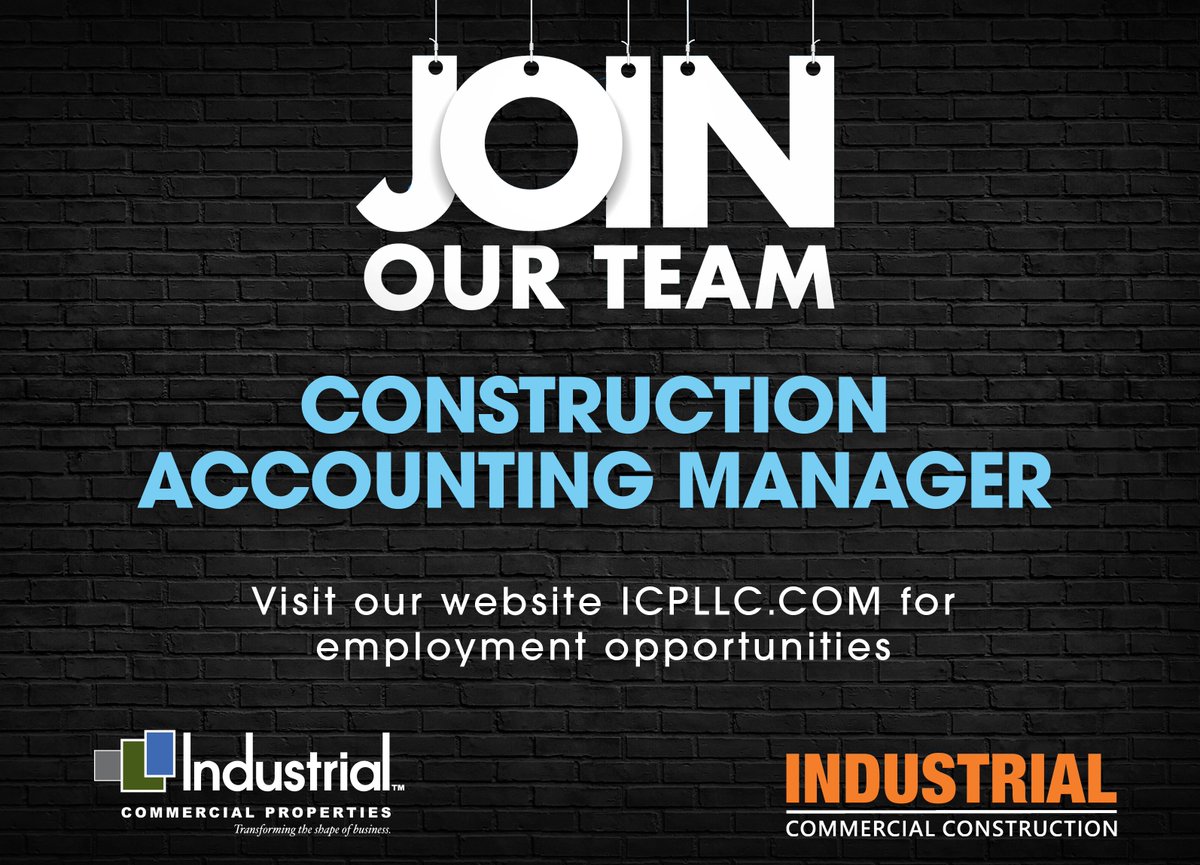 Our construction division, Industrial Commercial Construction, is seeking a Construction Accounting Manager to work in our Mayfield Hts., Ohio office. Click the link to our website to apply. lnkd.in/gzXF_vtA