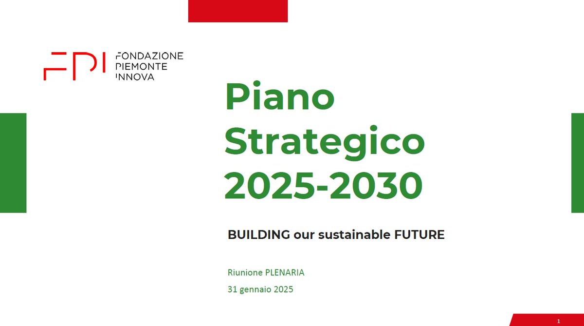 Il 31/01 abbiamo presentato il #PianoStrategico 2025-2030, un passo verso l'#innovazione e la #sostenibilità per supportare imprese, PA ed ETS. È stato introdotto il nuovo #teamdisostenibilità, pronto a generare impatti. Seguiteci per nuove iniziative in partenza! #FPIsostenibile