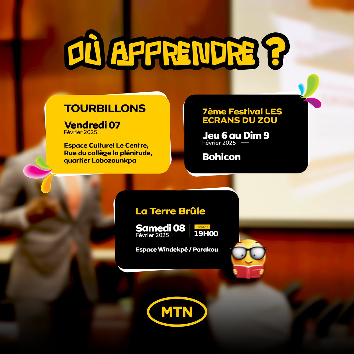 MTNBenin's tweet image. Trop de stress cette semaine ? On a ce qu’il faut pour pimenter ton weekend! Reste connecté, voici des bons plans pour toi! 😉📱
#MTNWeekendVibes #MTNBonPlan