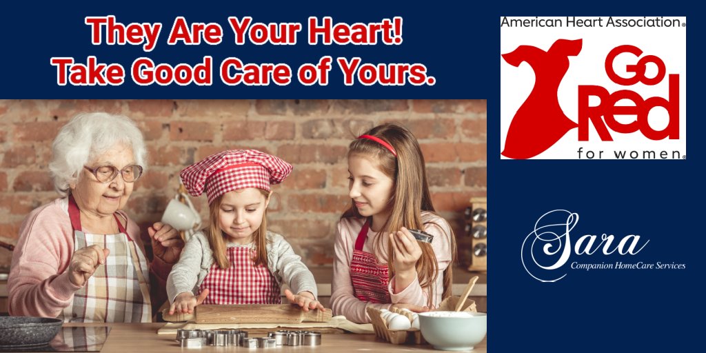 American Heart Association's Wear Red Day.

Get regular check-ups, take blood pressure and other medications your doctor prescribes, eat healthy, and get exercise.

Caring for our own health is caring for our loved ones too!

Sara Companion 
516-837-3388
saracompanions.com
