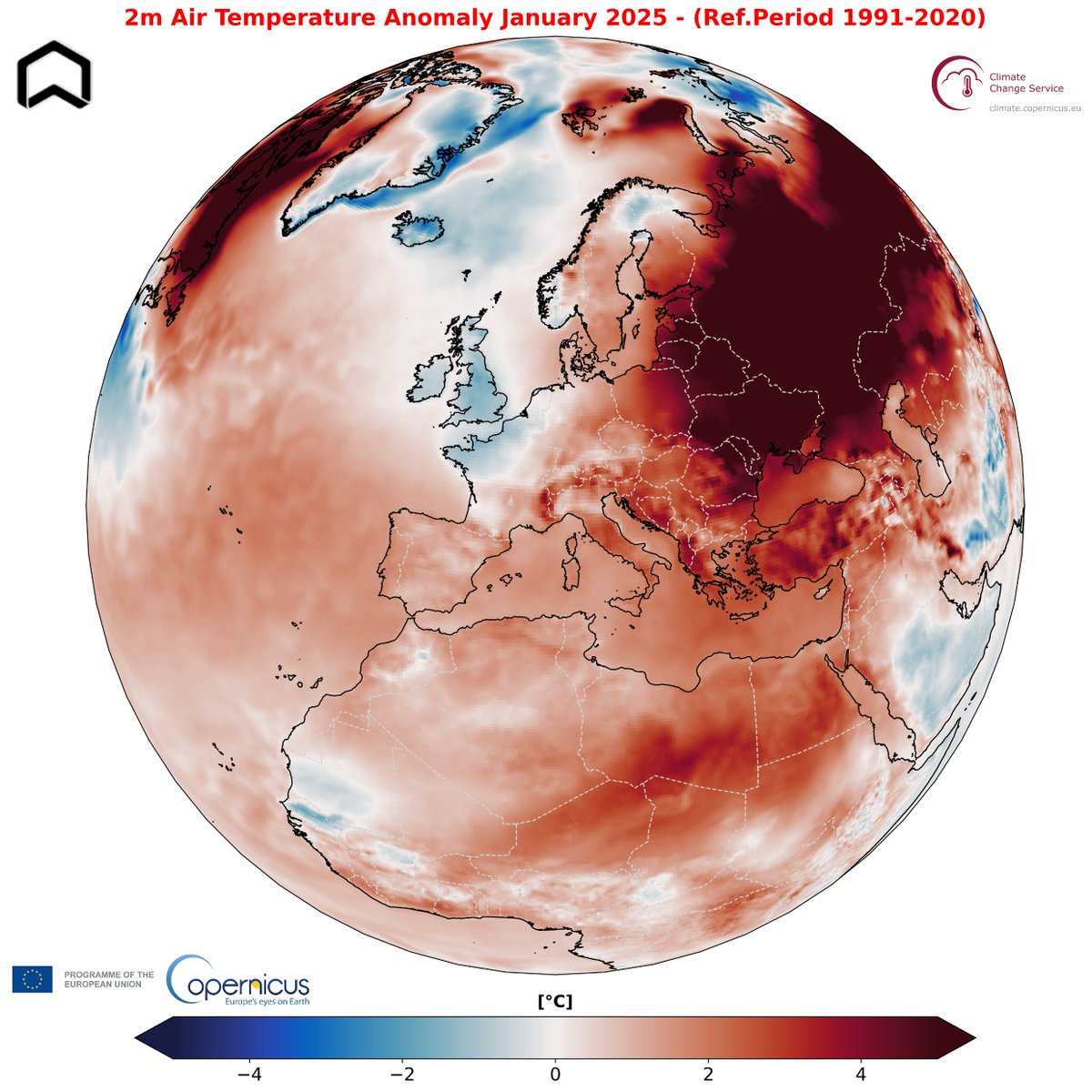 ADAM Platform (@platformadam) on Twitter photo The last month was the warmest January globally. 
The average temperature in #Europe was 2.51ºC higher than the reference period, according to the #Copernicus #Climate Change Service (C3S). 
It’s the second warmest January in the ERA5 Data for Europe. #climateemergency The last month was the warmest January globally. 
The average temperature in #Europe was 2.51ºC higher than the reference period, according to the #Copernicus #Climate Change Service (C3S). 
It’s the second warmest January in the ERA5 Data for Europe. #climateemergency