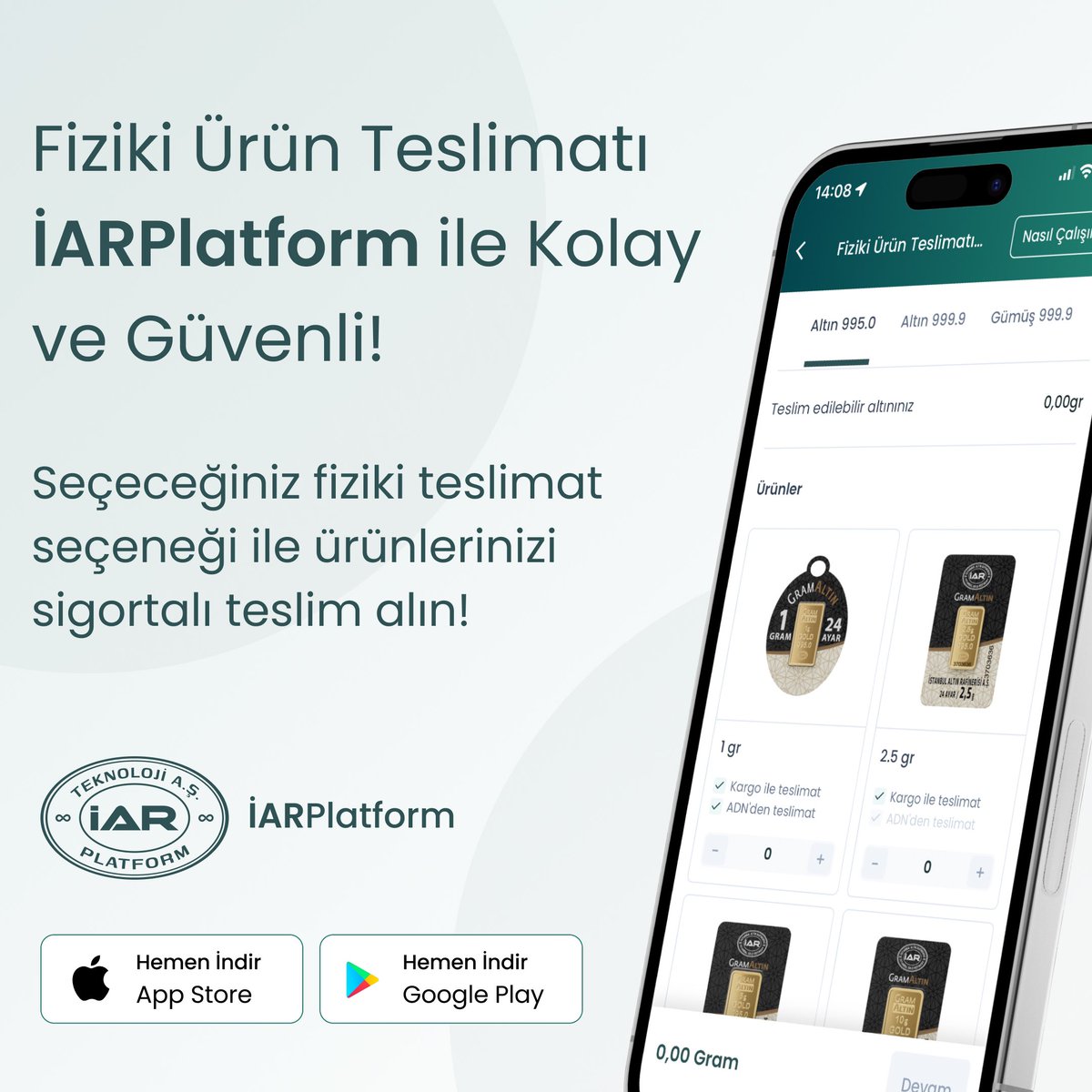 iarplatform's tweet photo. Fiziki Ürün Teslimatı İARPlatform ile Kolay ve Güvenli!

Seçeceğiniz fiziki teslimat seçeneği ile ürünlerinizi sigortalı teslim alın!

İARPlatform

https://t.co/rwUf7tJodf

“Görsellerdeki fiyatlar bilgi amaçlıdır.” https://t.co/fTf8AvFbV1