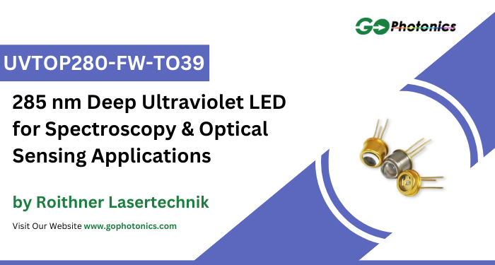 gophotonics's tweet photo. The UVTOP280-FW-TO39 from Roithner Lasertechnik is a Deep UV LED that operates at a wavelength of 285 nm.
Click here to Download the Datasheet https://t.co/puVJO0skKq
#RoithnerLasertechnik #deep #UV #LED #width #beam #Angle #Featured #Products #photonics #INDUSTRY #Insights https://t.co/eMV8JxKfLd