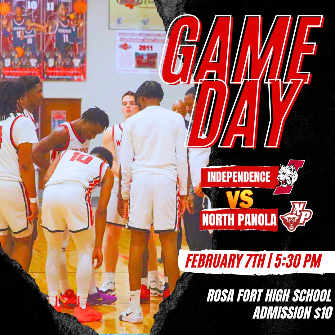 Game time today is at 5:30 PM at Rosa Fort High School Vs North Panola High School!!