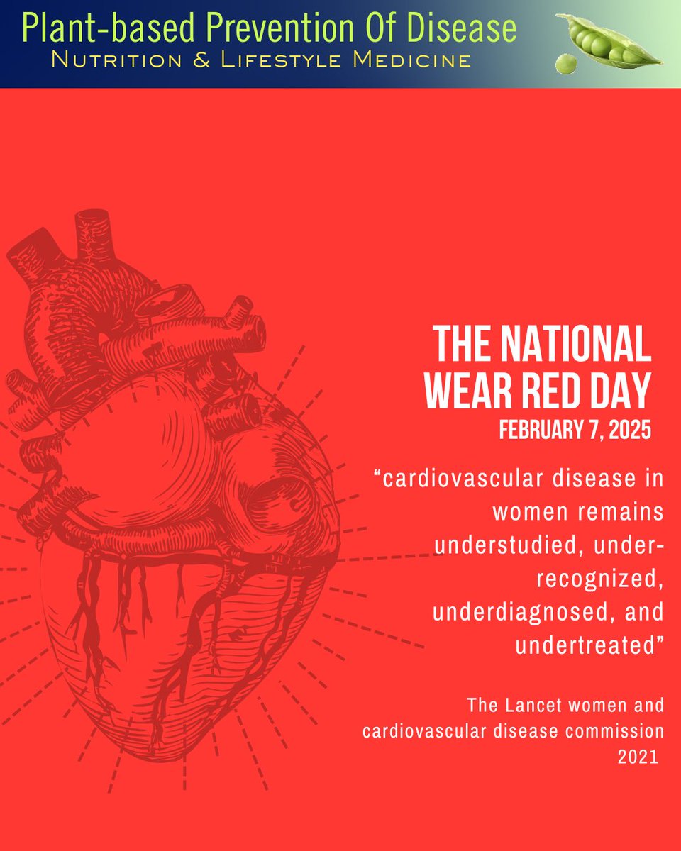 Today is #NationalWearRedDay, a day to raise awareness about women’s heart health❤️Cardiovascular disease is the number 1 cause of death in women. Learn more about Women’s Health at our 2025 conferences, agenda.p-pod.org
#GoRedforWomen #HeartHealth #plantbased