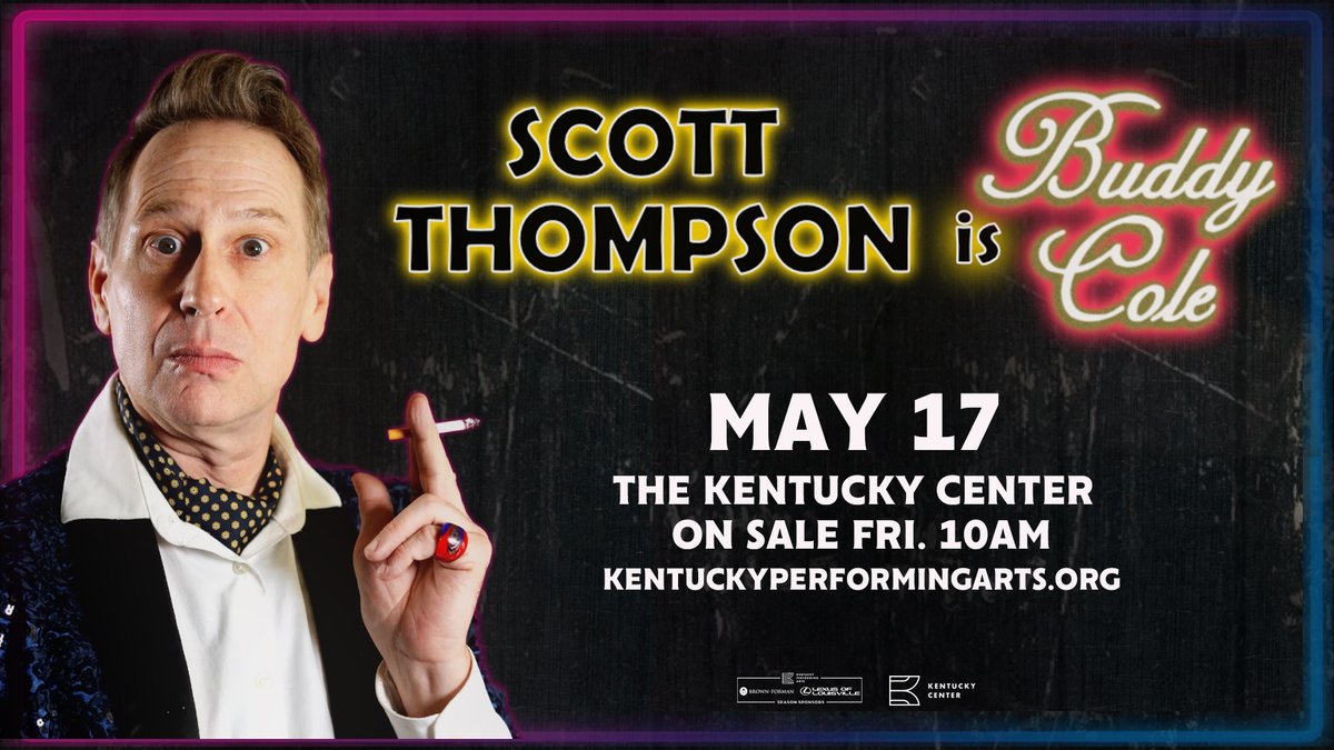 The Kentucky Center (@kyctrarts) on Twitter photo 🚨 JUST ANNOUNCED 🚨 <a href="/kyperformingart/">Kentucky Performing Arts</a> presents <a href="/ScottThompson_/">Scott Thompson</a> is Buddy Cole LIVE at <a href="/KyCtrArts/">The Kentucky Center</a> - Bomhard Theater Saturday, May 17! 🎟 Tickets on sale Friday at 10AM: bit.ly/KPAScottThomps…. 🚨 JUST ANNOUNCED 🚨 <a href="/kyperformingart/">Kentucky Performing Arts</a> presents <a href="/ScottThompson_/">Scott Thompson</a> is Buddy Cole LIVE at <a href="/KyCtrArts/">The Kentucky Center</a> - Bomhard Theater Saturday, May 17! 🎟 Tickets on sale Friday at 10AM: bit.ly/KPAScottThomps….