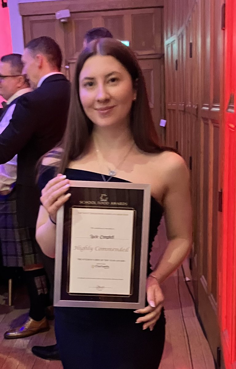 Congratulations to Lucie Campbell who was awarded a Highly Commended certificate of achievement in the Student Chef of the Year category at the Scottish Schools Food Awards this week. What a fantastic start to your career in the food industry 👏👏👏👏