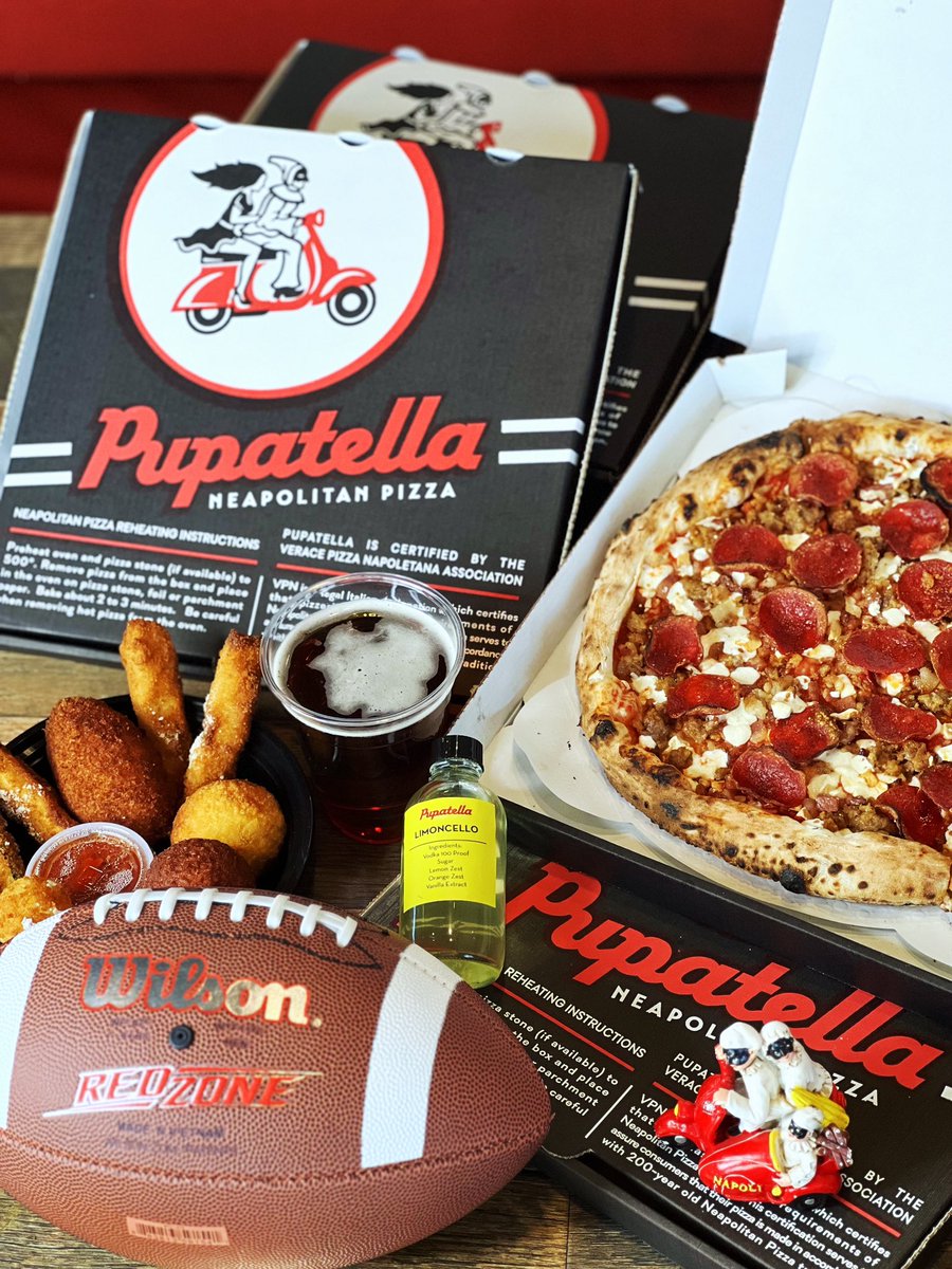 Did you know this Sunday is National Pizza Day? 🍕 Celebrate in style and be the MVP of your Big Game Watch Party with all your Pupatella favorites! 🎉🏆🏈