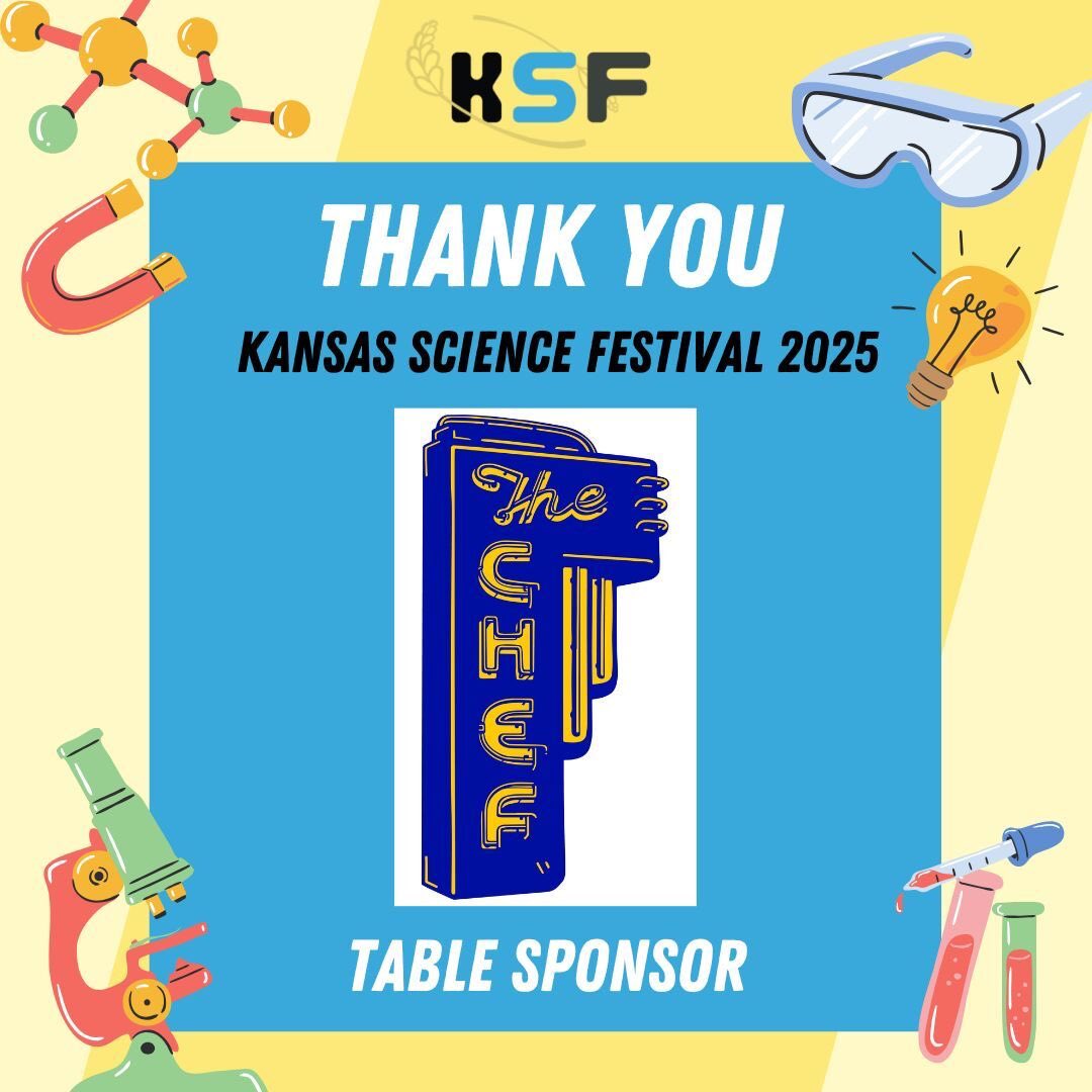 ScienceKS (@ksciencefest) on Twitter photo We are incredibly grateful to @thechefcafe for becoming a table sponsor for the 2025 Kansas Science Festival! We are incredibly grateful to @thechefcafe for becoming a table sponsor for the 2025 Kansas Science Festival!