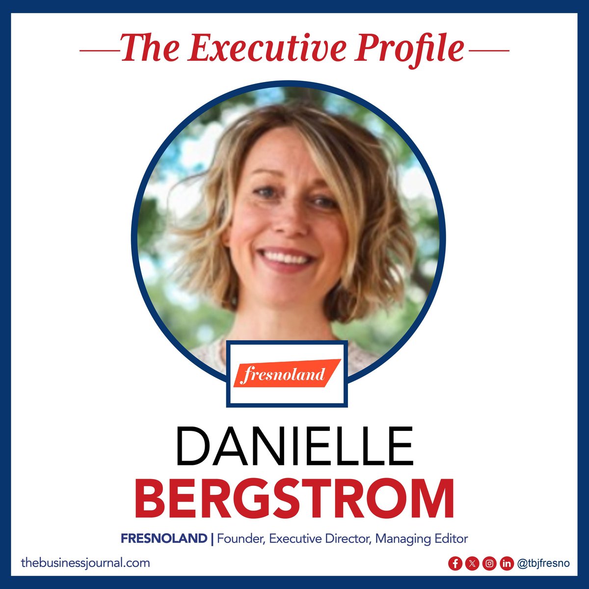 TBJFresno's tweet image. Meet Danielle Bergstrom, Founder and Executive Director of Fresnoland. Click the link in our bio to learn more about Danielle’s journey in this week’s issue of The Business Journal. 

#executiveprofile#founder #fresnoland #fresno #business #valley #journalism #tbj