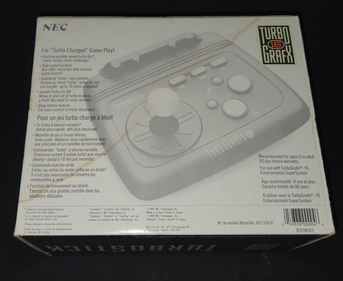 eastretrogamer's tweet photo. Turbo Stick box for the NEC TurboGrafx-16. 😁

#retro #retrogame #retrogames #retrogamer #retrogamers #retrogaming #retrogaminglife #game #games #gamer #gamers #gaming #nec #TurboGrafx #turbografx16 #turbografxcd #turboduo #turbostick #pcengine #pcenginecd #pcenginegames #pickup https://t.co/wc3fzf8b6K