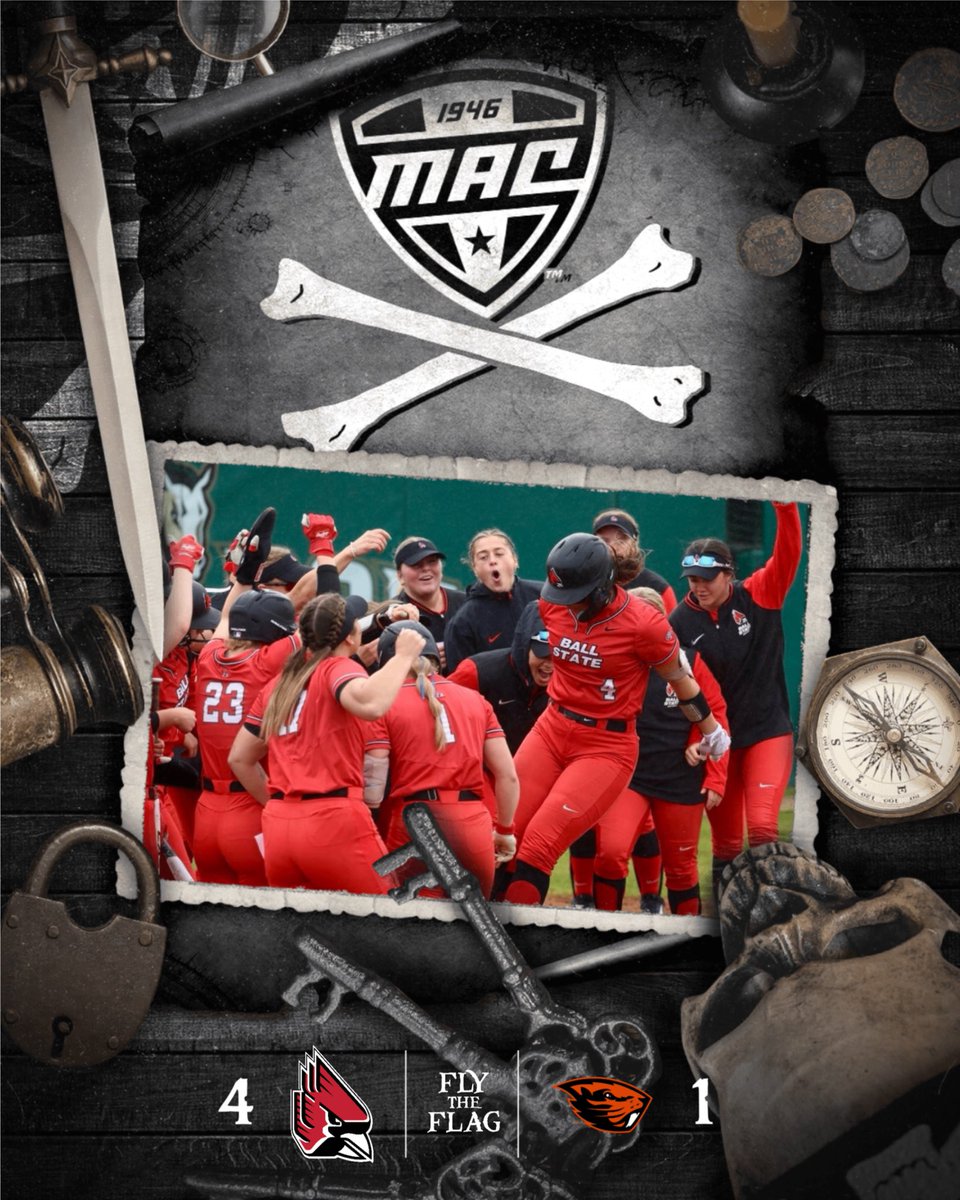 MACtion (@macsports) on Twitter photo FLY IT, CARDINALS‼️🏴☠️
Ball State starts the season in style, taking down Oregon State 4-1!
<a href="/BallStateSB/">Ball State Softball</a> | #MACtion FLY IT, CARDINALS‼️🏴☠️
Ball State starts the season in style, taking down Oregon State 4-1!
<a href="/BallStateSB/">Ball State Softball</a> | #MACtion