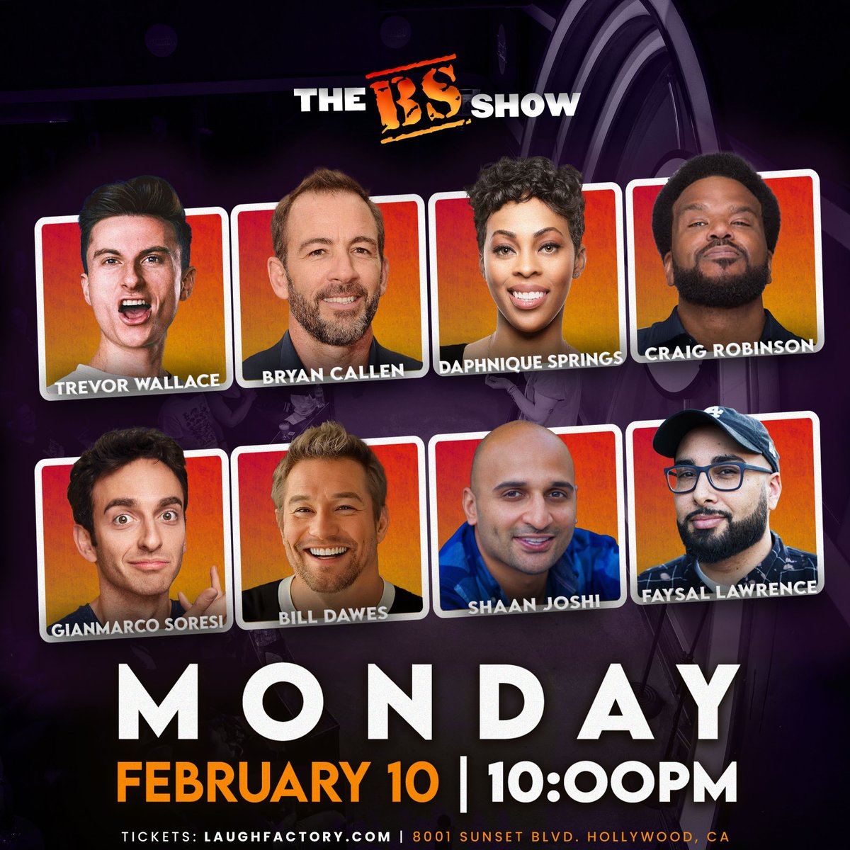 Laugh Factory (@thelaughfactory) on Twitter photo Start your week with the BS Show with <a href="/billdawes/">Bill Dawes</a> . Next Monday, the crew is back with the kind of laughs and stories that make Mondays worth it!
🎟️Get your tix now: tixr.com/pr/xpost/131704
#laughfactory #comedy #comedynight #funny Start your week with the BS Show with <a href="/billdawes/">Bill Dawes</a> . Next Monday, the crew is back with the kind of laughs and stories that make Mondays worth it!
🎟️Get your tix now: tixr.com/pr/xpost/131704
#laughfactory #comedy #comedynight #funny