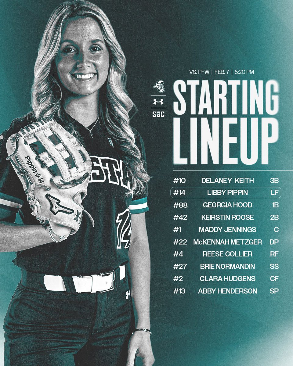 The starters for the final game of the day 

#ChantsUp I #TealNation