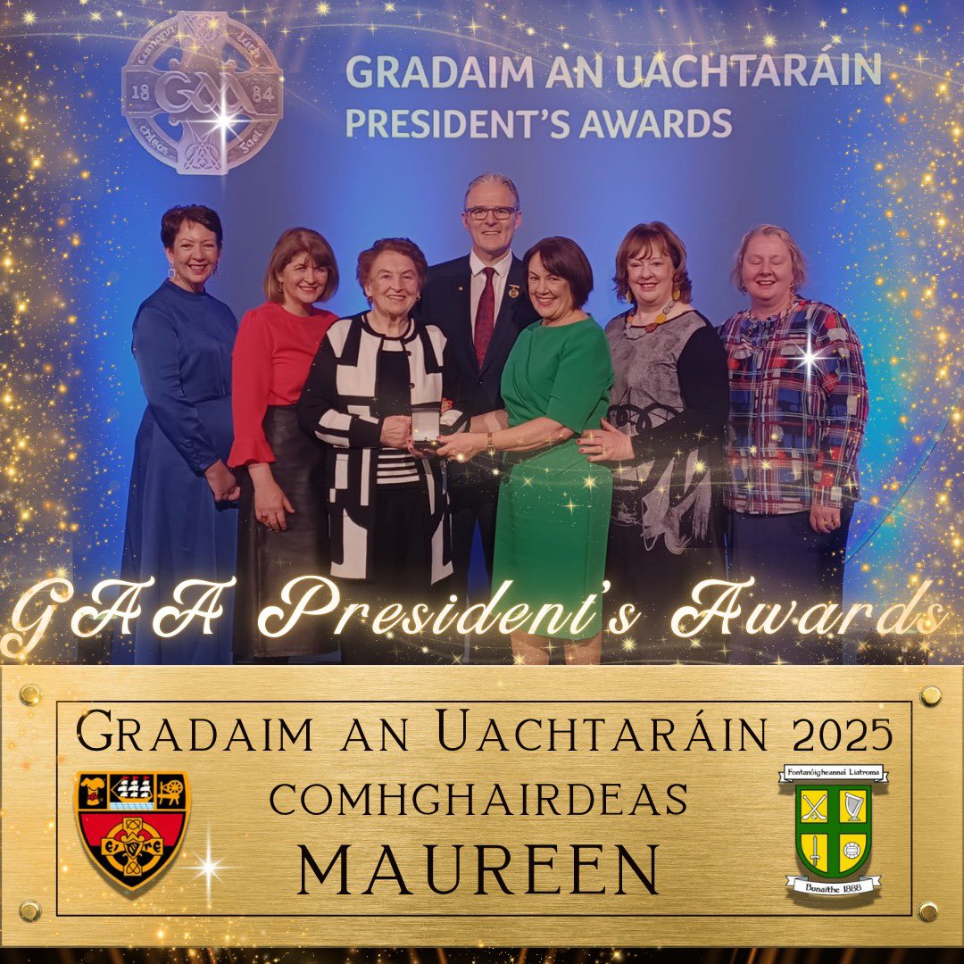 Liatroim Fontenoys (@liatroimfgaa) on Twitter photo comhghairdeas Maureen 💫
Your club and community are immensely proud of your dedication, commitment and long serving passion for the GAA within our club, community.
<a href="/officialdowngaa/">Official Down GAA</a> <a href="/officialgaa/">The GAA</a> <a href="/UlsterCamogie/">Ulster Camogie</a> <a href="/downcamogie_/">Official Down Camogie</a> <a href="/DownLGFA/">Down-LGFA</a> comhghairdeas Maureen 💫
Your club and community are immensely proud of your dedication, commitment and long serving passion for the GAA within our club, community.
<a href="/officialdowngaa/">Official Down GAA</a> <a href="/officialgaa/">The GAA</a> <a href="/UlsterCamogie/">Ulster Camogie</a> <a href="/downcamogie_/">Official Down Camogie</a> <a href="/DownLGFA/">Down-LGFA</a>