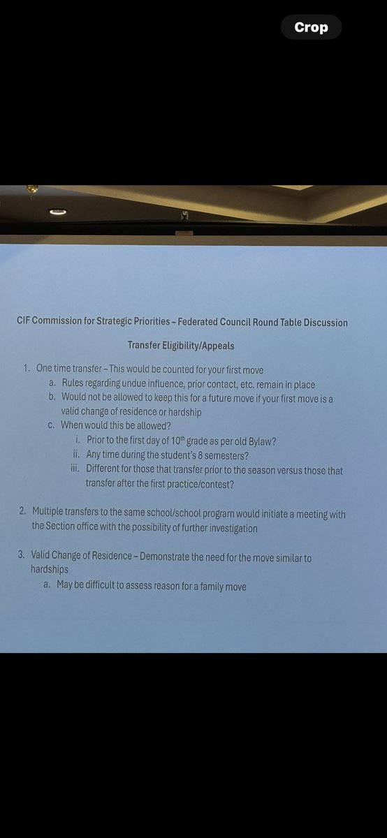 Discussion under way with CIF if there was one time transfer allowed. I love the idea multiple transfers to same school would initiate meeting. Must have.