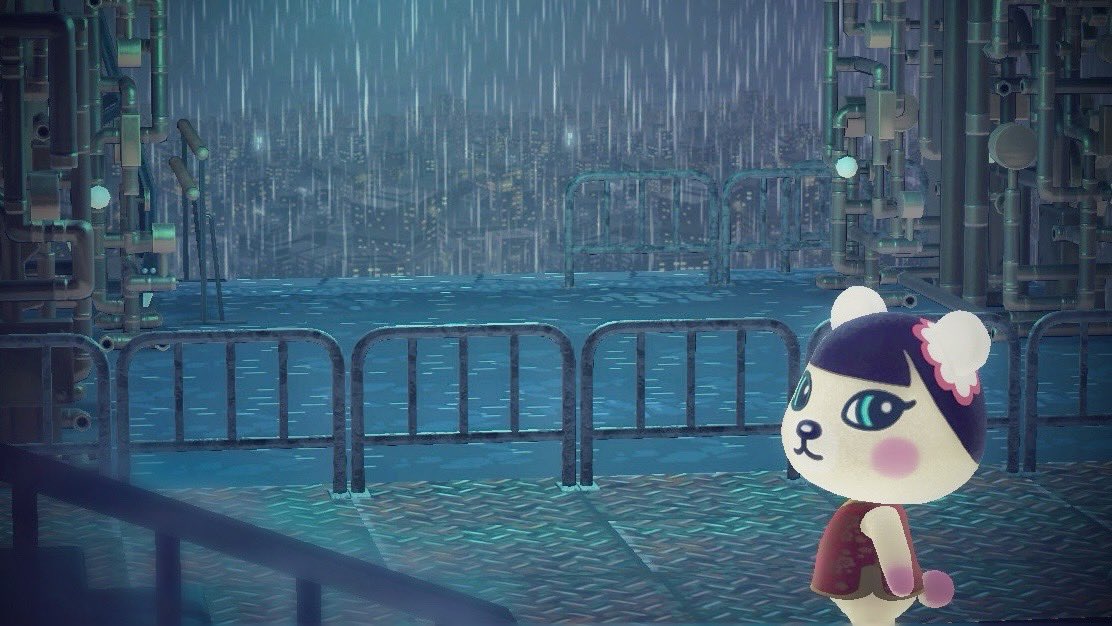 雨と廃工場

#あつまれどうぶつの森
#あつ森
#acnh 
#あつ森退廃部 
#住民退廃