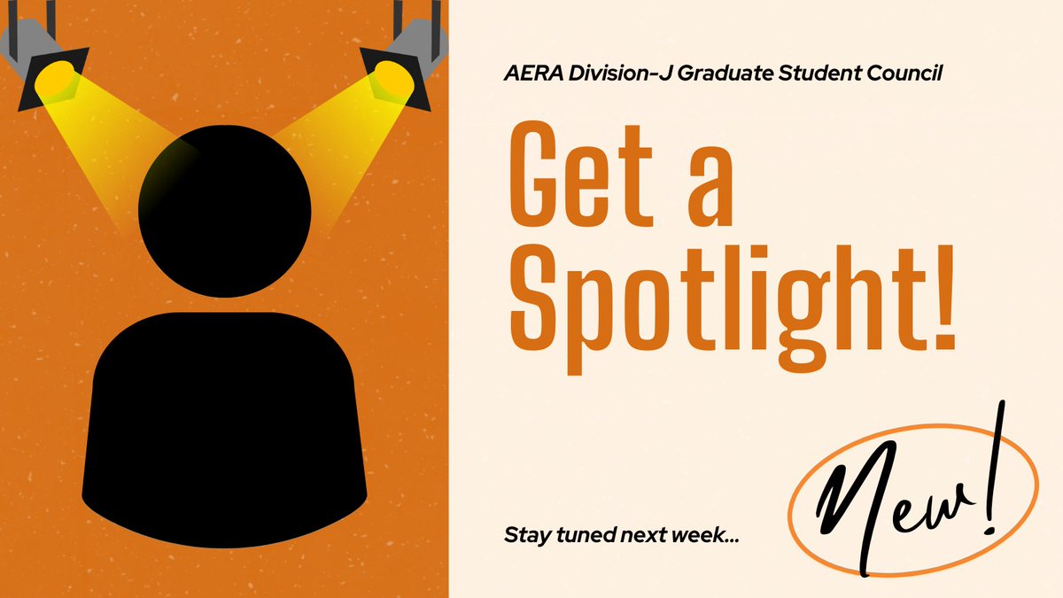 AERADivJGradNet's tweet image. 🌟Submit your spotlight here: lnkd.in/e7MWfwTt

#AERADivJ #GradStudentSpotlight #HigherEdResearch #GradStudentSuccess #AcademicSpotlight #PhDLife #GradStudentAchievements #EducationResearch #ScholarSpotlight #AERAGradCouncil #FutureFaculty #ScholarInTheMaking @AERA_Grads