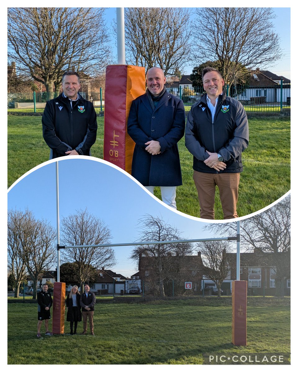 It was our pleasure to welcome Norman Byrne and Cathal Ryan from DLSP to the College to unveil the new goalposts on our Junior Rugby Pitch 🏉 We are very grateful to DLSP for supplying and fitting, ensuring we have access to quality rugby facilities into the future 🙏🏻 #WeAreSalle