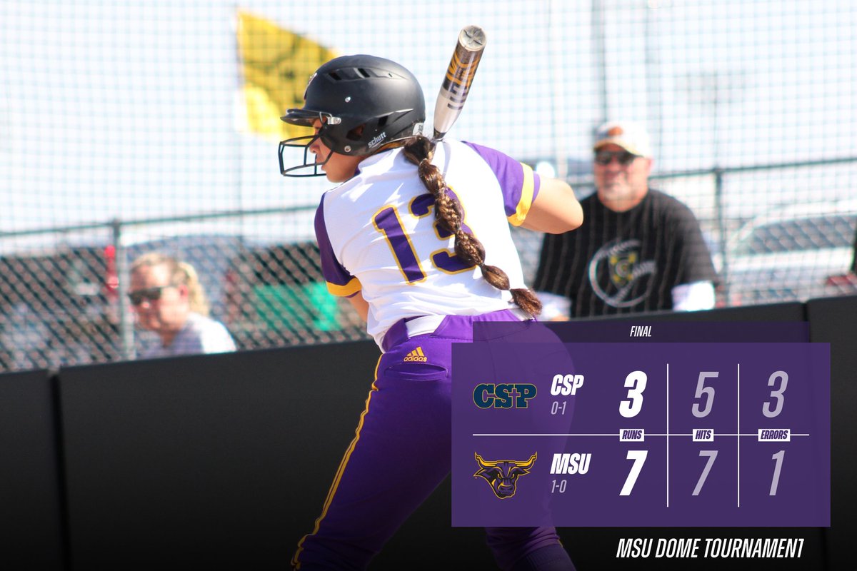 Minnesota State wins its first game of the 2025 season!  Helin ended with three runs scored in the victory over CSP!

UMD vs CSP is up next. The Mavericks are back in action at 3:00
#RollHerd #MaverickSoftball #MSUDomeTournament 🥎