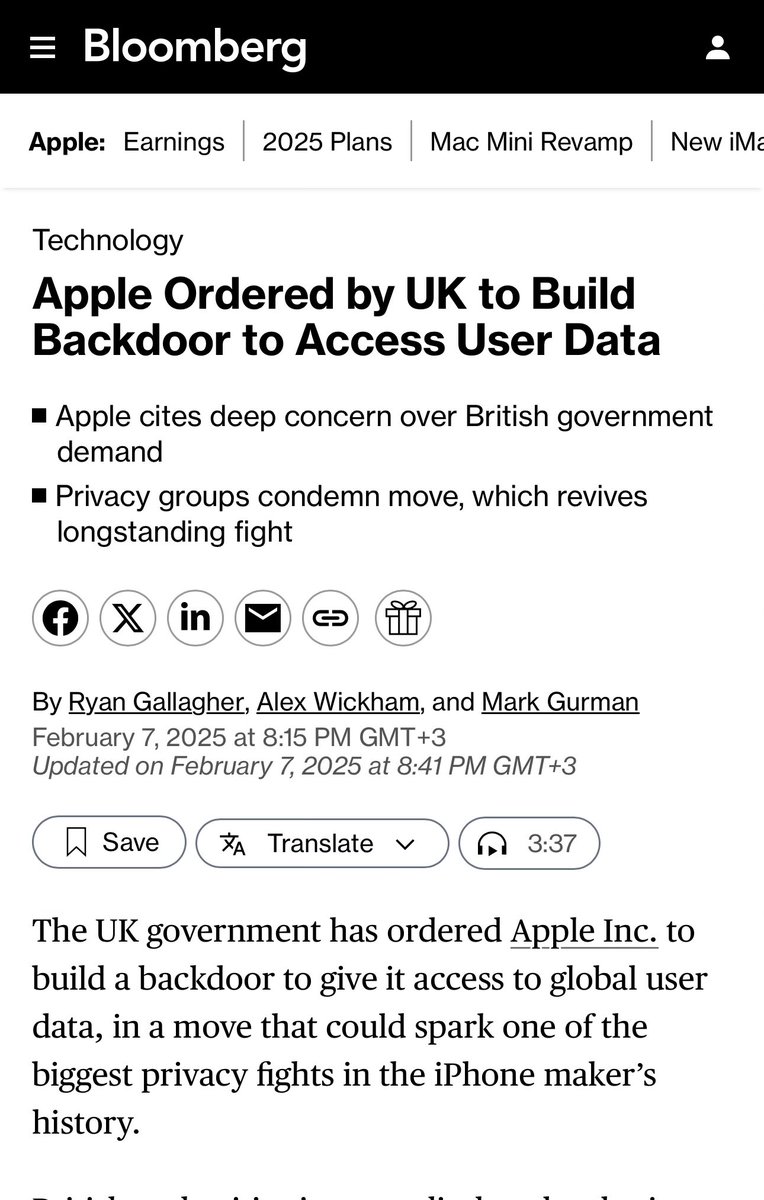 s_usa2001's tweet image. 👮‍♂️ خبر خطير جدا وممكن يفتح باب تحقيقات كبيرة..

الحكومة البريطانية طلبت الشهر الماضي من شركة $AAPL الوصول لبيانات المستخدمين “حول العالم" 😱😱😱

#السوق_الامريكي_بالعربي