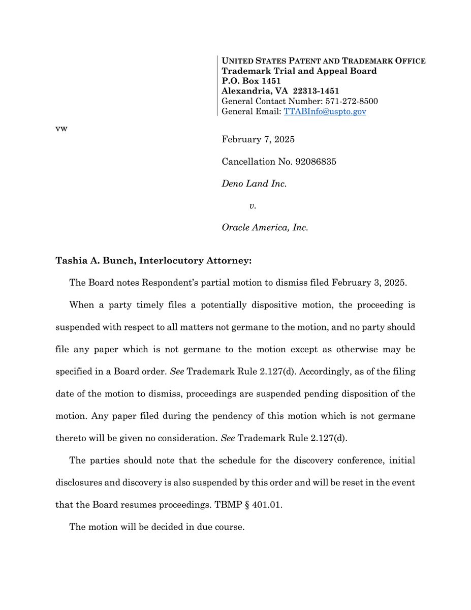 deno_land's tweet image. Small #FreeJavaScript update: ttabvue.uspto.gov/ttabvue/v?pno=…