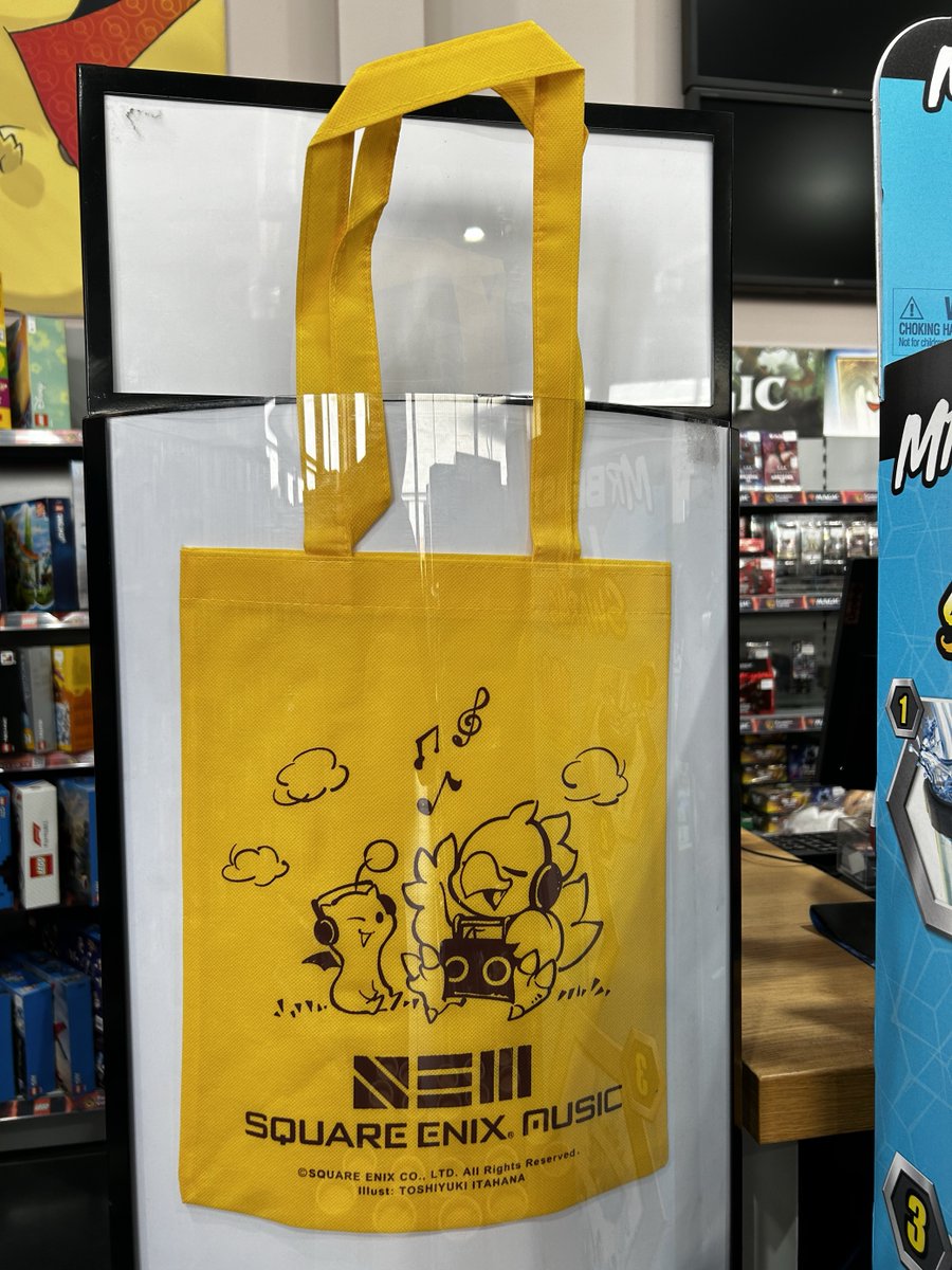 FinalFantasy's tweet photo. If you buy more than £30 of merchandise then you can receive a free selection of FFTCG promo cards, while those spending £50 or more will get a free Square Enix Music Bag Chocobo! https://t.co/OwjdLW71Yb