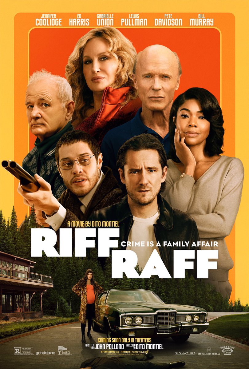 🎬 Here’s the NEW POSTER for #RiffRaff! Starring #EdHarris #BillMurray #JenniferCoolidge #GabrielleUnion #PeteDavidson #LewisPullman #MilesJHarvey #EmanuelaPostacchini #MichaelCovino #PJByrne #BrookeDillman

In theaters February 28, 2025

<a href="/ditomontiel/">dito montiel</a>