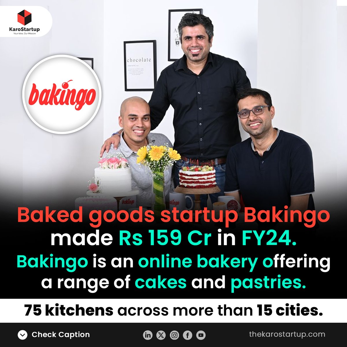 karo_startup's tweet photo. Founded in 2016 by Himanshu Chawla, Shrey Sehgal, and Suman Patra, @Bakingo_Online offers cakes and pastries through 75 kitchens across 15+ cities, selling via its website and FlowerAura.
Read more: https://t.co/0x4euEwJjI
#Bakingo #OnlineBakery #Ecommerce #StartupSuccess https://t.co/2ZP46HxuML