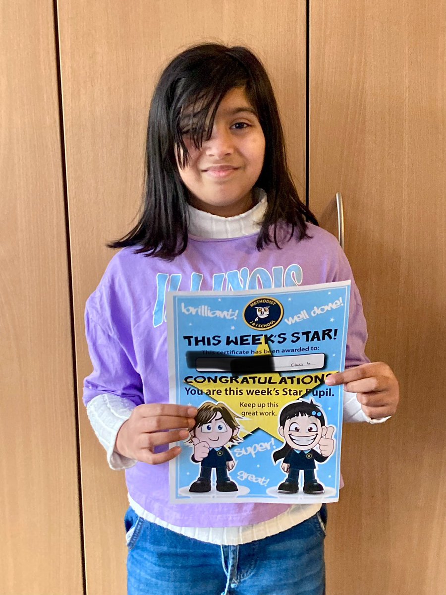 A huge well done to our Year 4 <a href="/WakefieldMetSch/">Wakefield Methodist</a> Star of the week who hasn’t been with us very long and has shown great perseverance as she has settled into a new school, routine and a new set of friends . We are so proud of her.👏💫