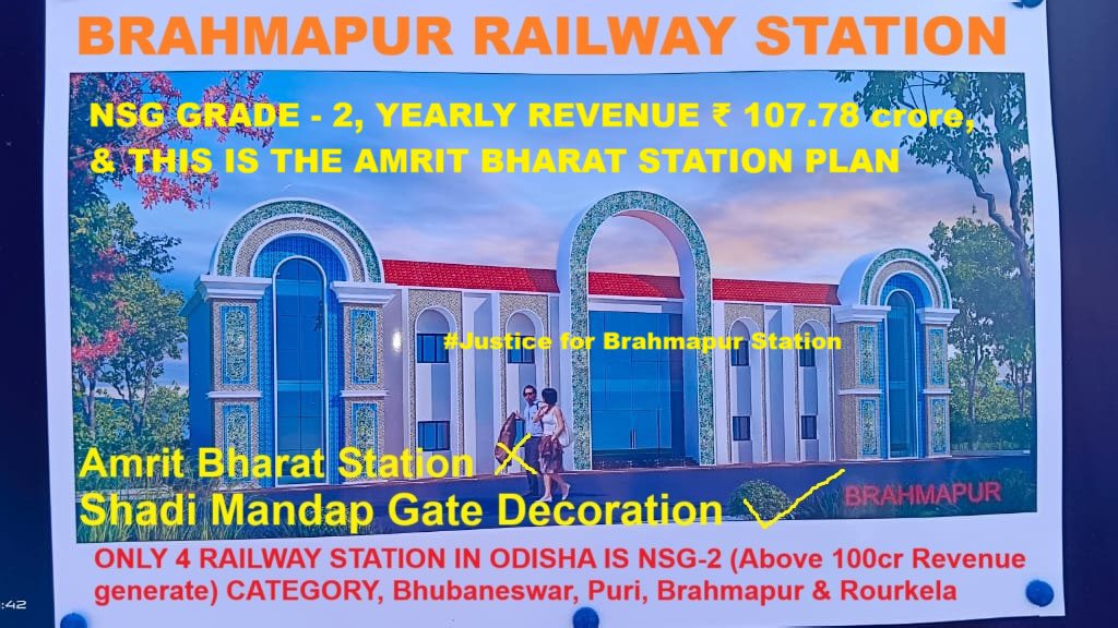 Laxmi Narayan Padhy (@padhy_laxmi) on Twitter photo For Eastcoast Railway work ,BJP MLA and MP image damaged in Ganjam .
<a href="/DRMKhurdaRoad/">DRM KhurdaRoad</a> <a href="/EastCoastRail/">East Coast Railway</a> immediately need to change this DPR and make new DPR for Brahmapur station . For Eastcoast Railway work ,BJP MLA and MP image damaged in Ganjam .
<a href="/DRMKhurdaRoad/">DRM KhurdaRoad</a> <a href="/EastCoastRail/">East Coast Railway</a> immediately need to change this DPR and make new DPR for Brahmapur station .