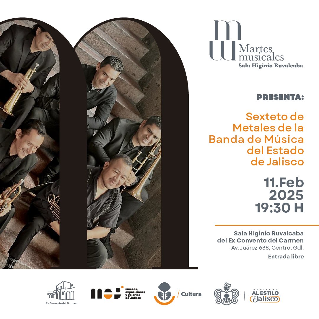 CulturaJalisco's tweet photo. Martes musicales te llevará a un viaje sonoro inolvidable! 📷
Disfruta de un programa variado con música del barroco a nuestros días, que incluye temas como la Marcha triunfal de Aida y el Fantasma de la ópera, entre otros. 
📷 11 de febrero
📷 7:30 pm
📷 Entrada libre https://t.co/FWEjjzqo6J