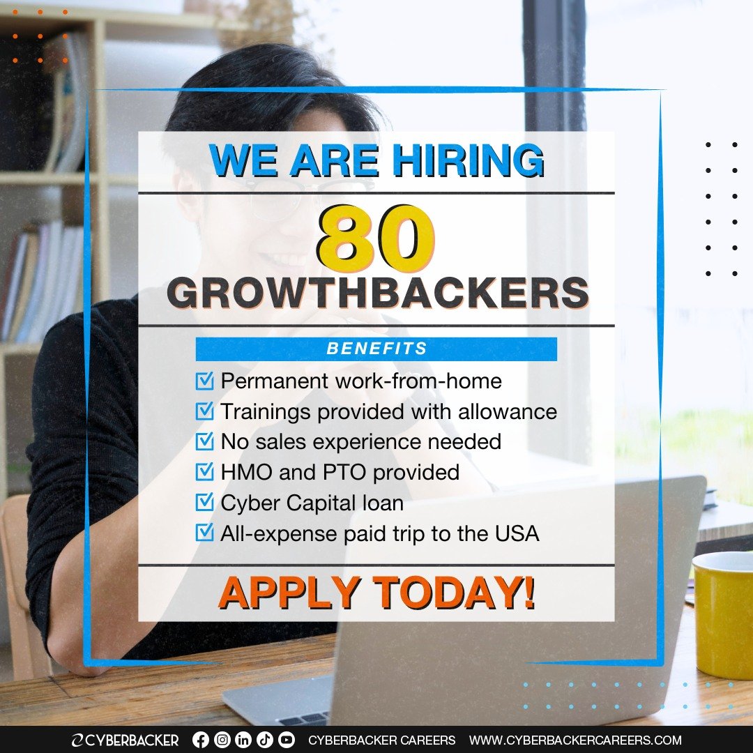 CyberbackerPM's tweet photo. Join us!
80 GROWTHBACKER positions are available with amazing perks. https://t.co/WR2qVOP6AG
