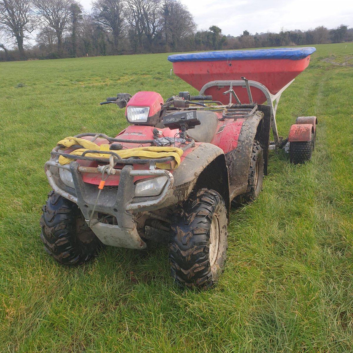 Out today with urea trying to wake up grass ,# gypsy navigation ,is a game changer for spreading fertiliser.