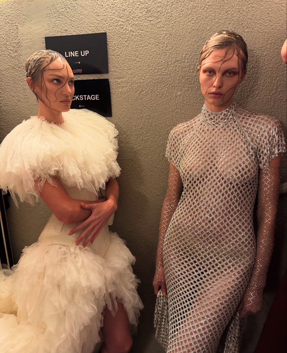 Backstage at Jean Paul Gaultier spring 2025 haute couture