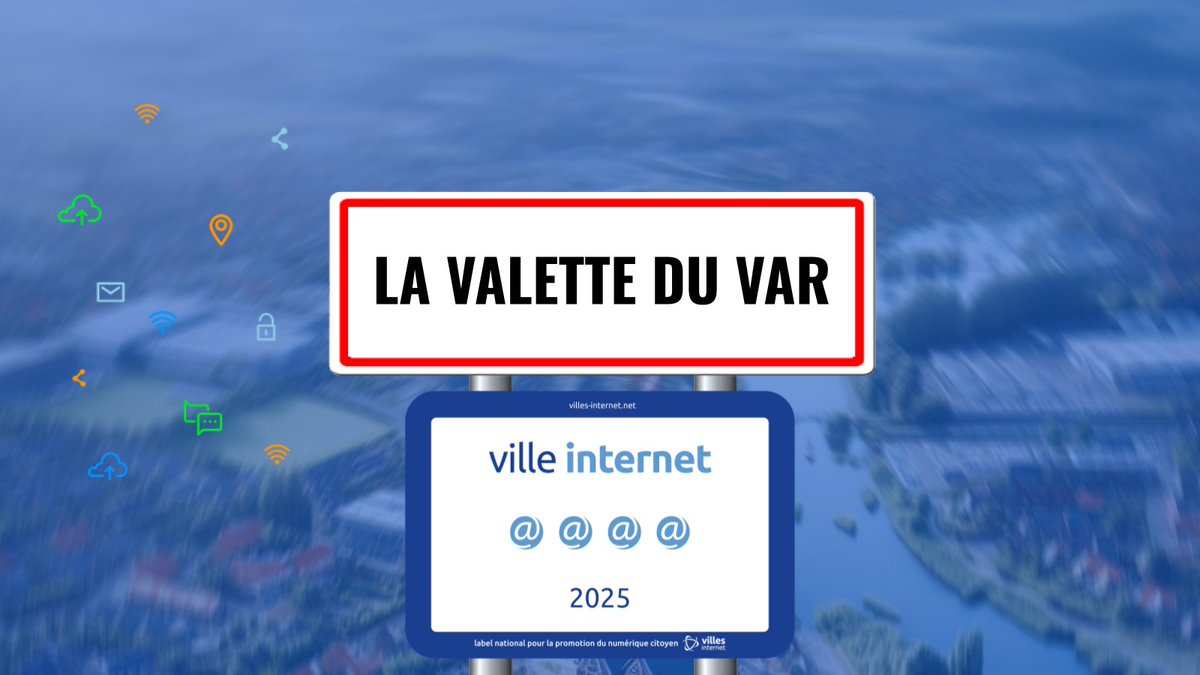 🎉🙌🇫🇷 Félicitations à La Valette-du-Var qui reçoit le label Ville Internet avec 4@ #Villesinternet2025 - Le Palmarès complet sur villes-internet.net/site/decouvrez… <a href="/lavalette83160/">Ville de La Valette-du-Var</a> @albertini83160