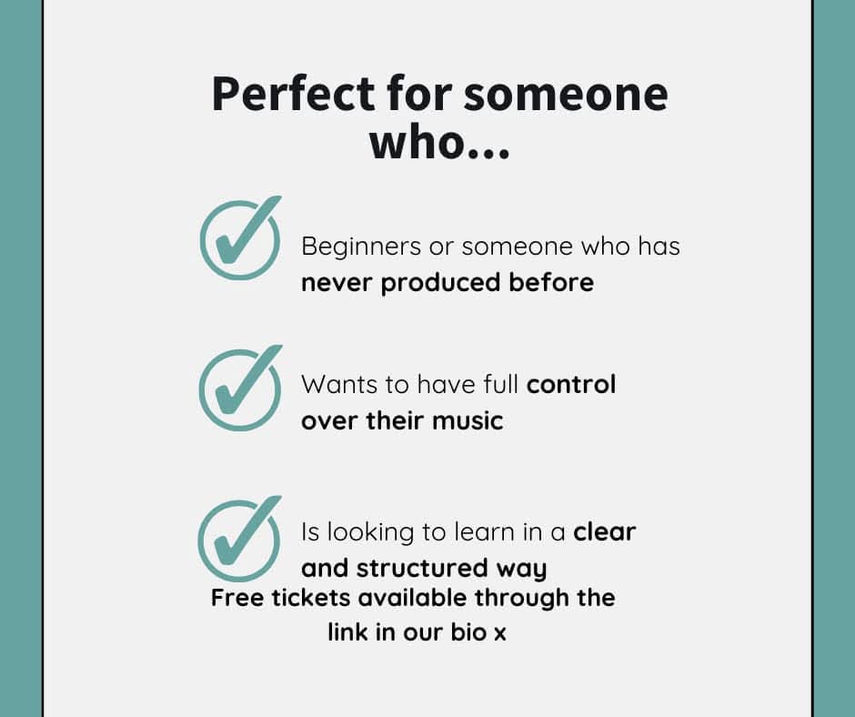 We’ve teamed with Music Production For Women for a free workshop!

How To Produce Like Sabrina Carpenter - A masterclass that will take you through the basics of music production, how to navigate a Digital Audio Workstation, + create your first beat!

musicproductionforwomen.com/music-producti…