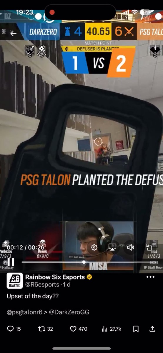 SolstadJonas's tweet photo. @R6esports @psgtalonr6 @DarkZeroGG Didn’t even hit Beaulo💀 https://t.co/AiolAN4byQ