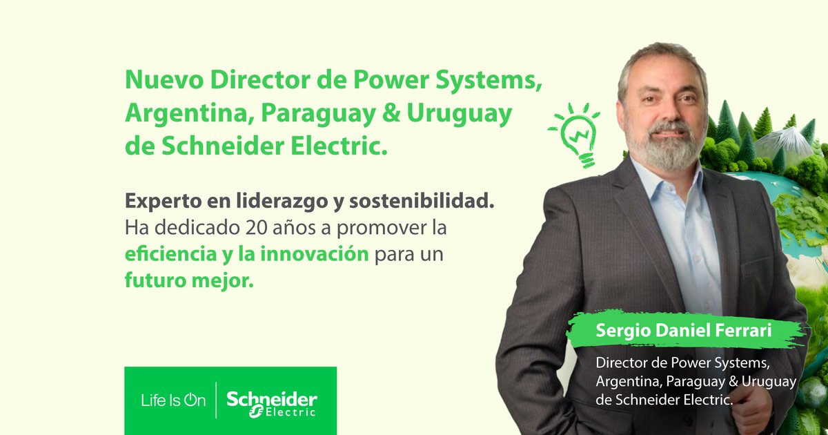 Confiamos en la experiencia y visión estratégica de Sergio para impulsar el desarrollo sostenible y la innovación en la región. 🌱✨ #SEGreatPeople #LifeIsOn