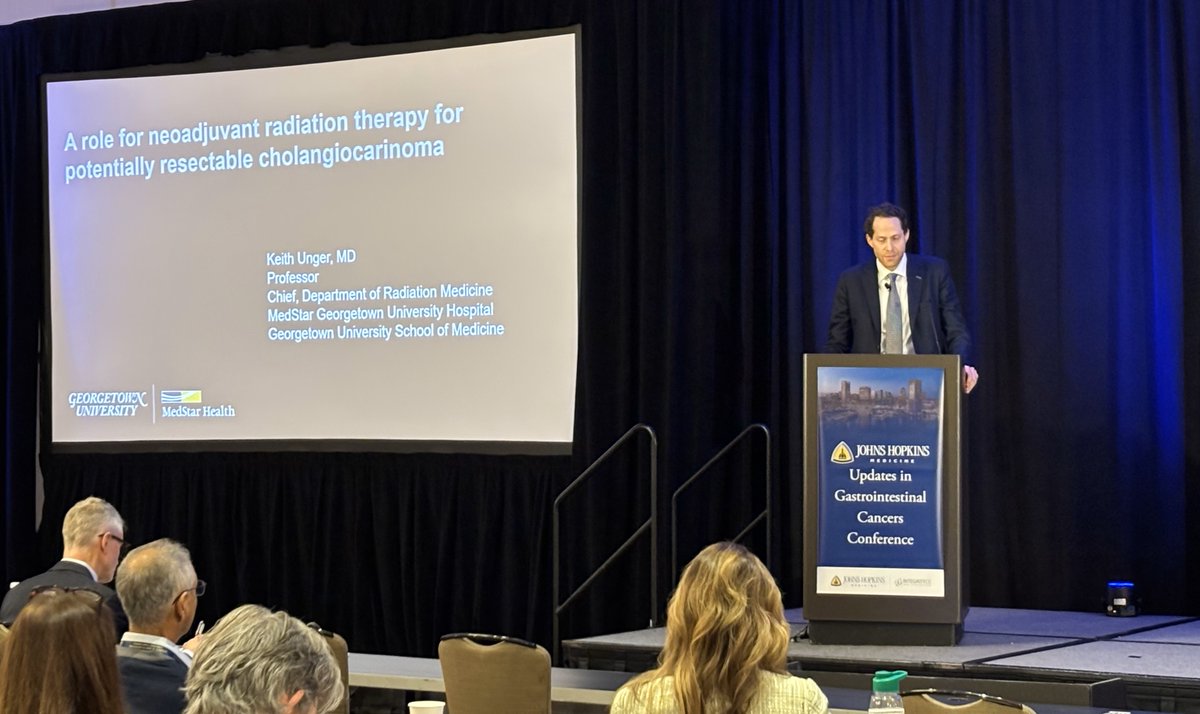 Mike Pishvaian (@mpishvaian) on Twitter photo <a href="/hopkinskimmel/">Johns Hopkins Kimmel Cancer Center</a> <a href="/GABOUALFA/">Ghassan Abou-Alfa</a> <a href="/KLafaro/">Kelly Lafaro</a> <a href="/MarkYarchoan/">Mark Yarchoan</a> <a href="/rachnatshroff/">Rachna Shroff, MD, MS, FASCO</a> <a href="/hopkinskimmel/">Johns Hopkins Kimmel Cancer Center</a>
#GIOnc
👉Most #cholangiocarcinoma patients unfortunately do not have operable disease
🤔But could some tumors be rendered operable with pre-operative therapy?
<a href="/marinabaretti/">Marina Baretti</a> & Dr. Keith Unger🗣️the role of systemic chemoTx +/- radiation☢️for such patients <a href="/hopkinskimmel/">Johns Hopkins Kimmel Cancer Center</a> <a href="/GABOUALFA/">Ghassan Abou-Alfa</a> <a href="/KLafaro/">Kelly Lafaro</a> <a href="/MarkYarchoan/">Mark Yarchoan</a> <a href="/rachnatshroff/">Rachna Shroff, MD, MS, FASCO</a> <a href="/hopkinskimmel/">Johns Hopkins Kimmel Cancer Center</a>
#GIOnc
👉Most #cholangiocarcinoma patients unfortunately do not have operable disease
🤔But could some tumors be rendered operable with pre-operative therapy?
<a href="/marinabaretti/">Marina Baretti</a> & Dr. Keith Unger🗣️the role of systemic chemoTx +/- radiation☢️for such patients