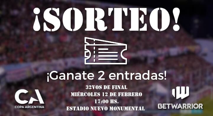 4Twiteros's tweet image. 🔴⚫️⭐️SORTEO SABALERO
@BetWarrior_Arg sponsor oficial de la @Copa_Argentina te regala dos entradas para ir a Rafaela.

🔸Seguir a @BetWarrior_Arg
y @4Twiteros.
🔸Darle RT y MG a la publicación 
🔸Mencionar con quien irias en un comentario.

🔞 válido para mayores de 18 años