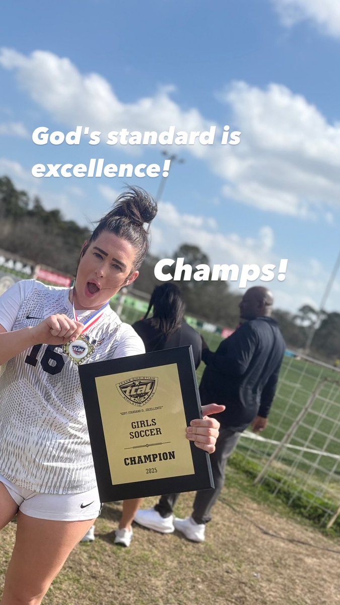 My journey has been one of the most difficult times in my life. ACL tear to two meniscus tears to this moment to help my school win for the first time in history and be apart of this is such an incredible feeling. God's standard is excellence! 
2025 Champs !